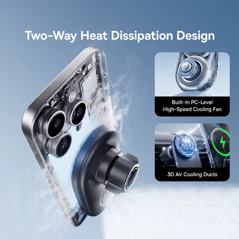 Qi2.2 Magnetic Car Phone Holder & 25W Fast Wireless Charger for iPhone & Samsung - Ultimate Dashboard Convenience
