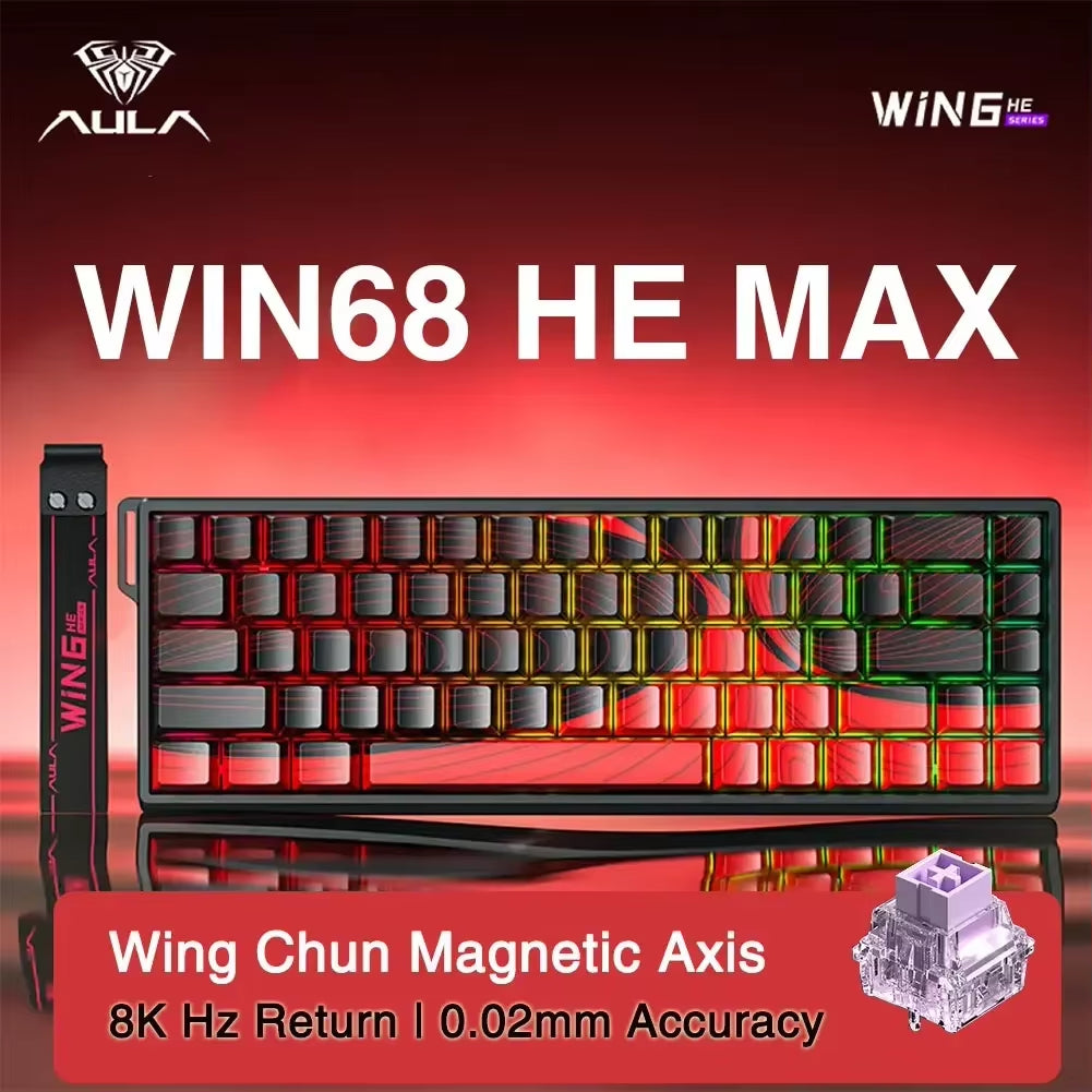 AULA WIN60/WIN68 HE Gaming Mechanical Keyboard - 8K Return, RGB Hotswap, Rapid Trigger for Esports Enthusiasts