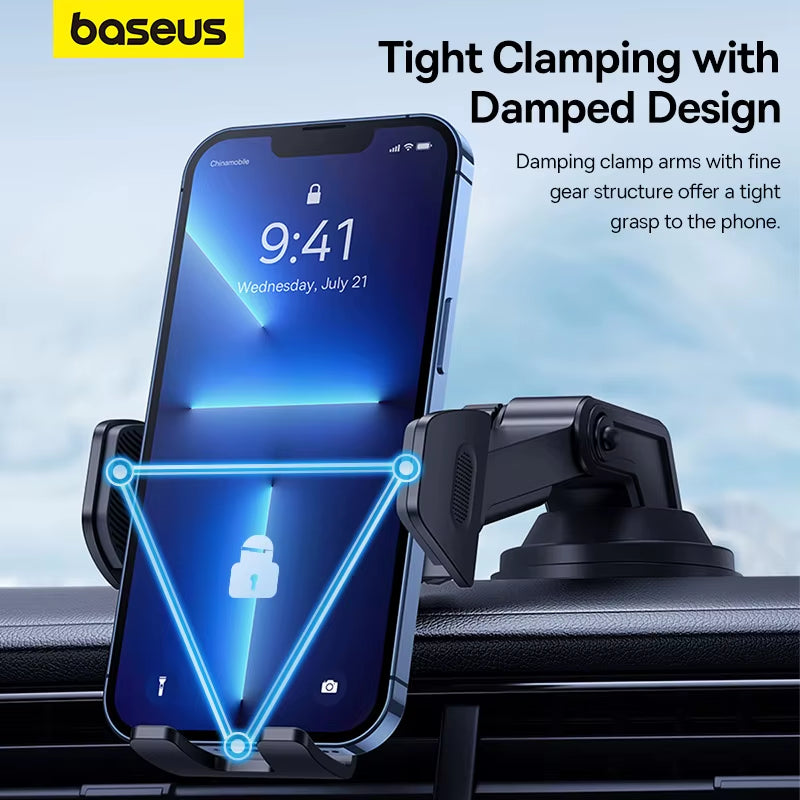 360° Suction Cup Car Phone Holder - Universal Smartphone Mount for iPhone, Samsung, Huawei