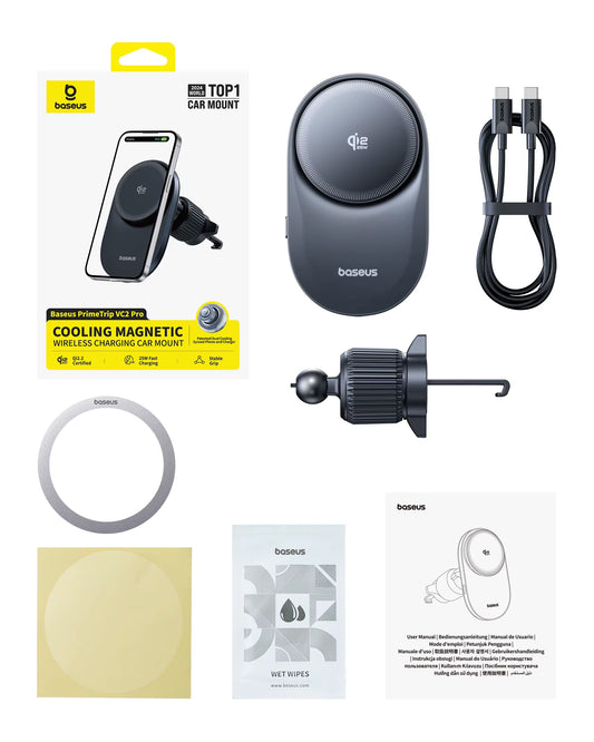 Qi2.2 Magnetic Car Phone Holder & 25W Fast Wireless Charger for iPhone & Samsung - Ultimate Dashboard Convenience