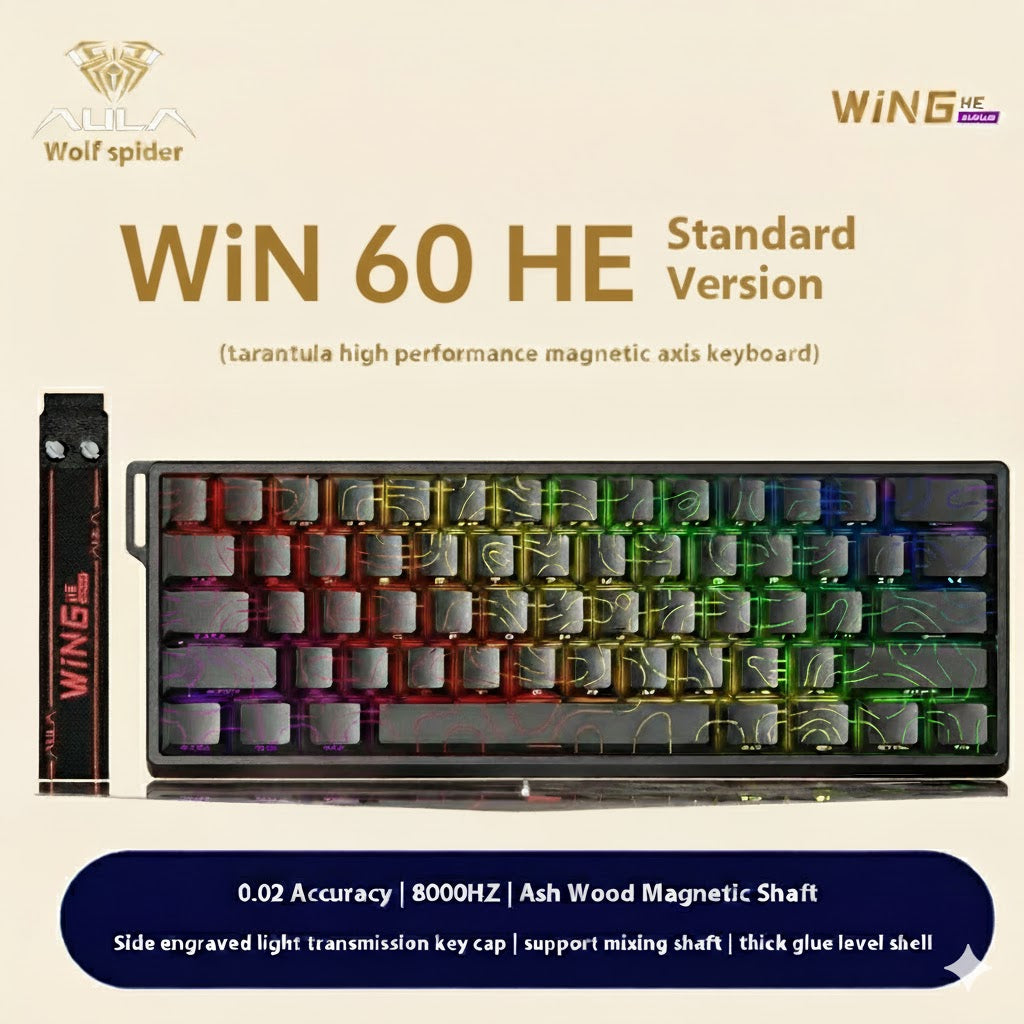 Aula Win60/Win68 Magnetic Switch 8K Gaming Mechanical Keyboard - Wired RGB Hot-Swap Esports Gift for PC Gamers