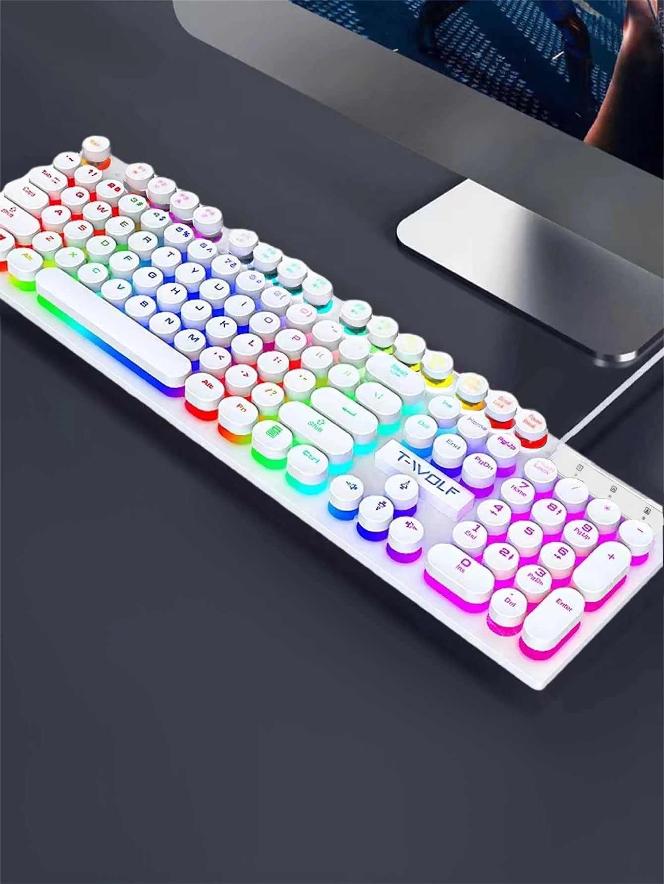 Illuminated Wired Mechanical Gaming Keyboard for Desktop and Laptop - Perfect for Esports!