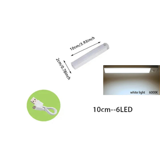Transform Your Home with the Versatile Dimmable Rechargeable PIR Motion Sensor LED Night Light - Ideal for Stairs, Closets, and Aisles