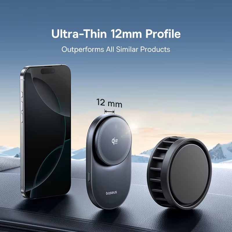 Qi2.2 Magnetic Car Phone Holder & 25W Fast Wireless Charger for iPhone & Samsung - Ultimate Dashboard Convenience