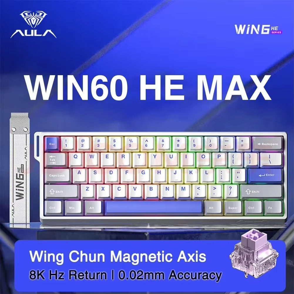AULA WIN60/WIN68 HE Gaming Mechanical Keyboard - 8K Return, RGB Hotswap, Rapid Trigger for Esports Enthusiasts