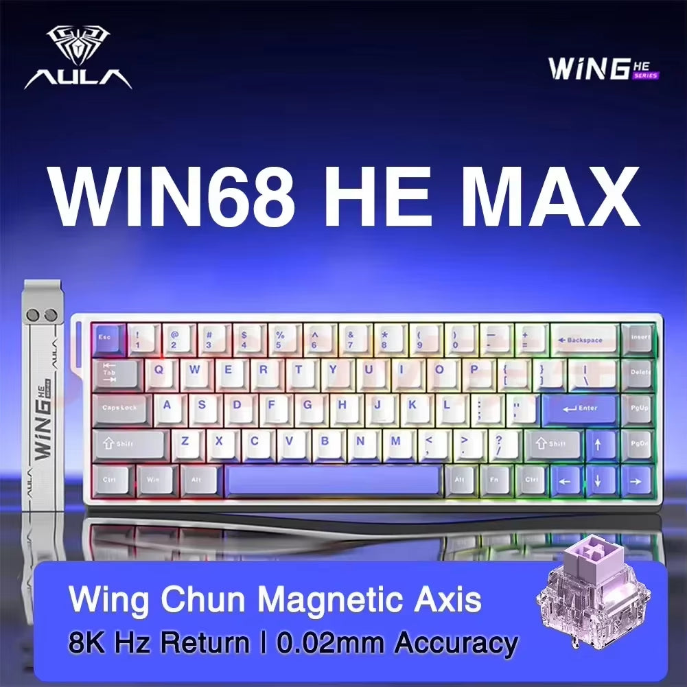 AULA WIN60/WIN68 HE Gaming Mechanical Keyboard - 8K Return, RGB Hotswap, Rapid Trigger for Esports Enthusiasts