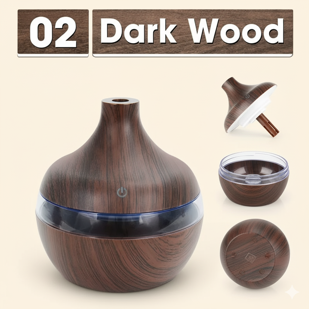 Relax & Purify: Wood Grain Ultrasonic Diffuser