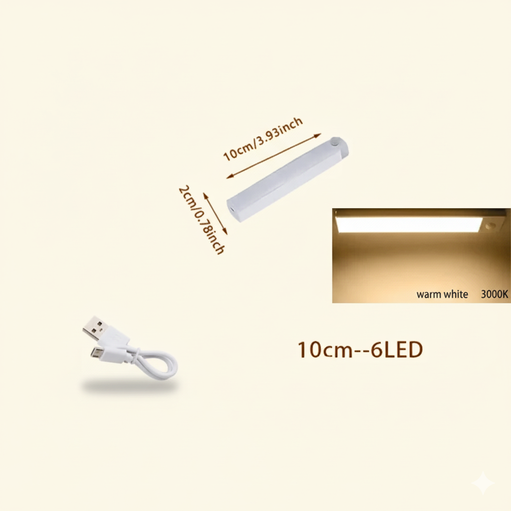 Smart Glow: Rechargeable PIR Sensor Light