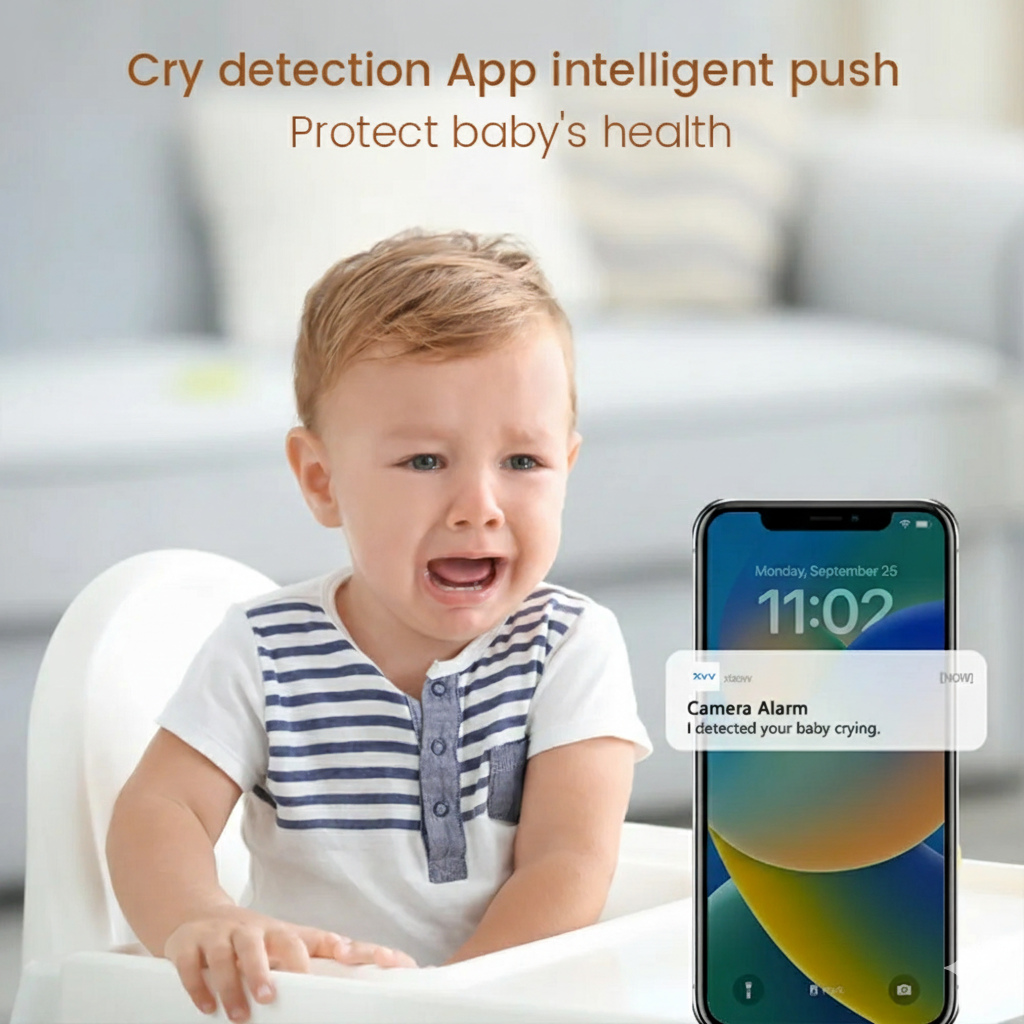 Smart 4MP Baby Cam: 360° View & Crying Detect