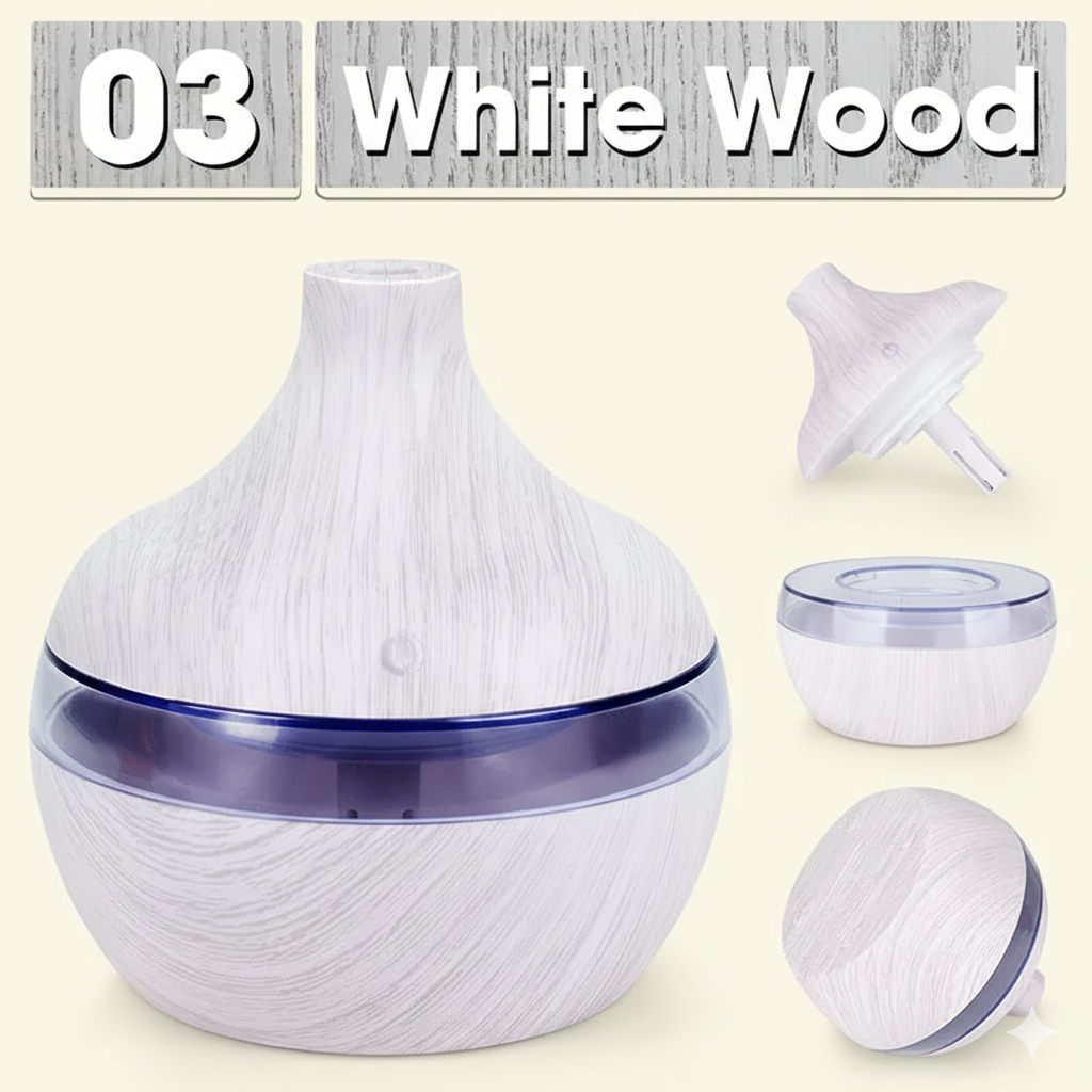 Relax & Purify: Wood Grain Ultrasonic Diffuser