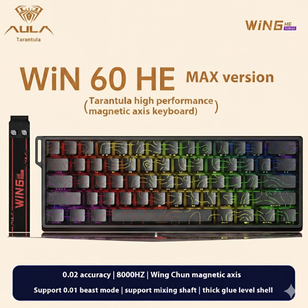 Aula Win60/Win68 Magnetic Switch 8K Gaming Mechanical Keyboard - Wired RGB Hot-Swap Esports Gift for PC Gamers