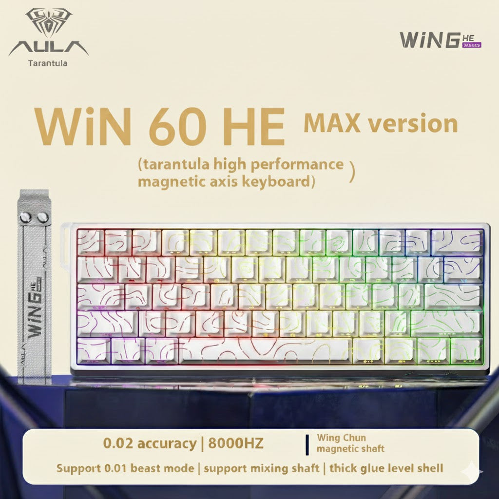 Aula Win60/Win68 Magnetic Switch 8K Gaming Mechanical Keyboard - Wired RGB Hot-Swap Esports Gift for PC Gamers