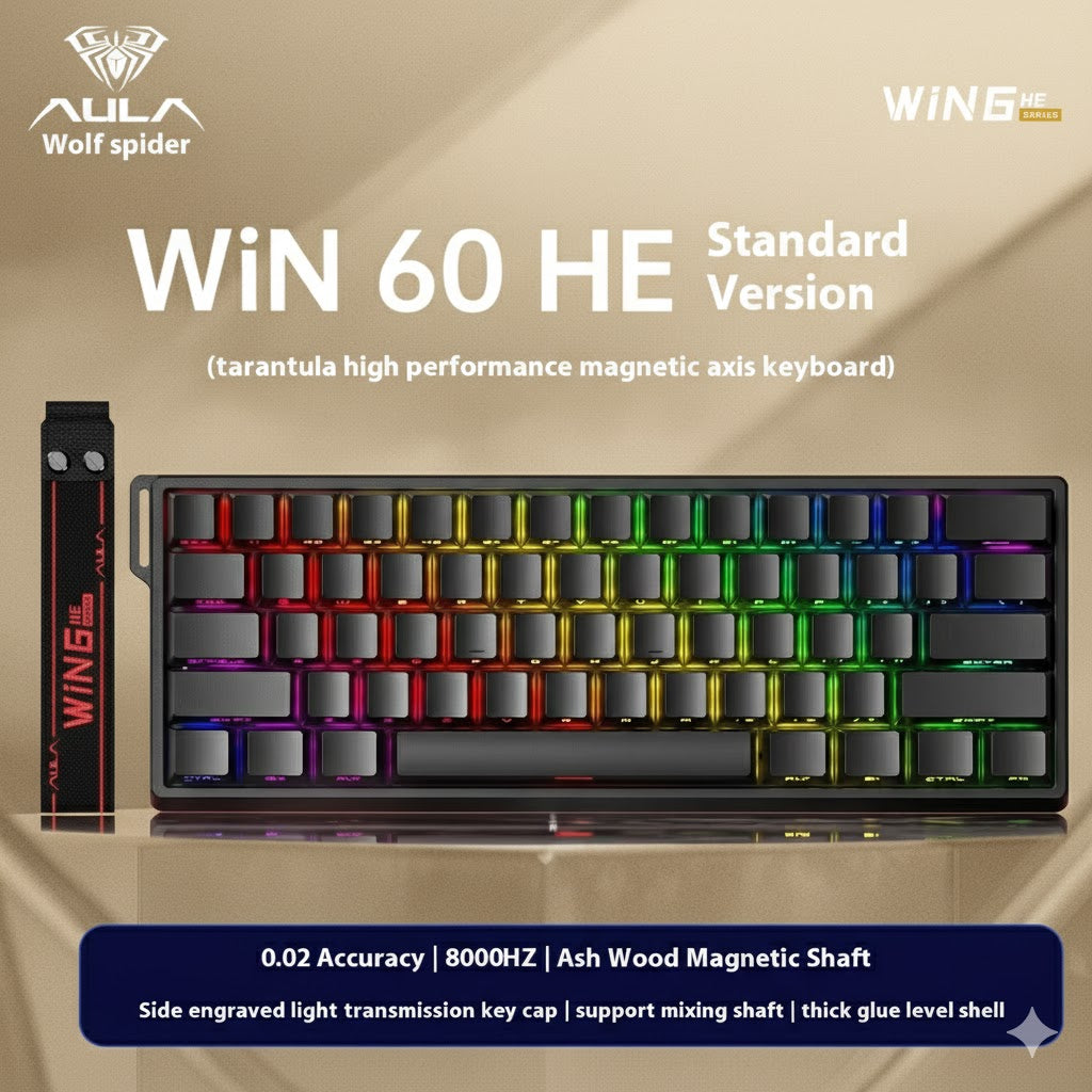 Aula Win60/Win68 Magnetic Switch 8K Gaming Mechanical Keyboard - Wired RGB Hot-Swap Esports Gift for PC Gamers
